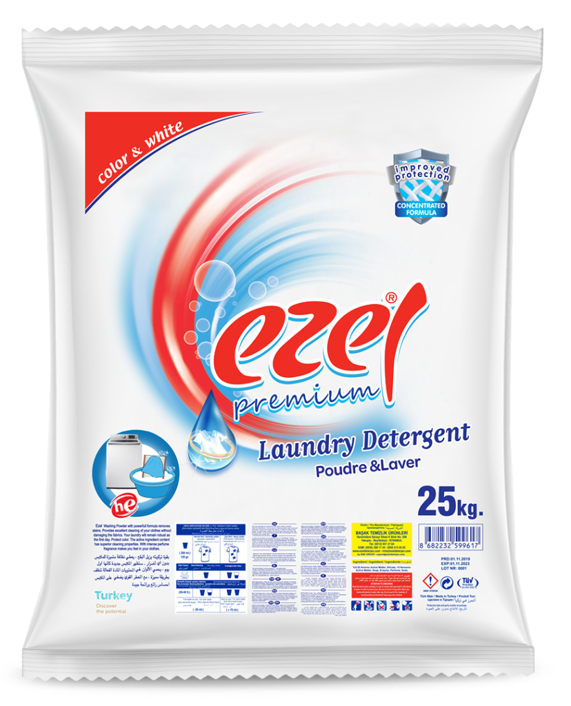EZEL PREMIUM YUKSEK KOPUKLU PROFESYONEL ELDE YIKAMA TOZ DETERJANI 25 KG