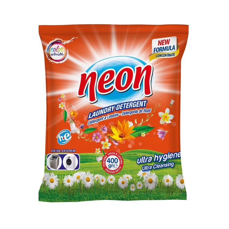 Neon HE Dual System High Foam Laundry Powder Detergent 400 gr