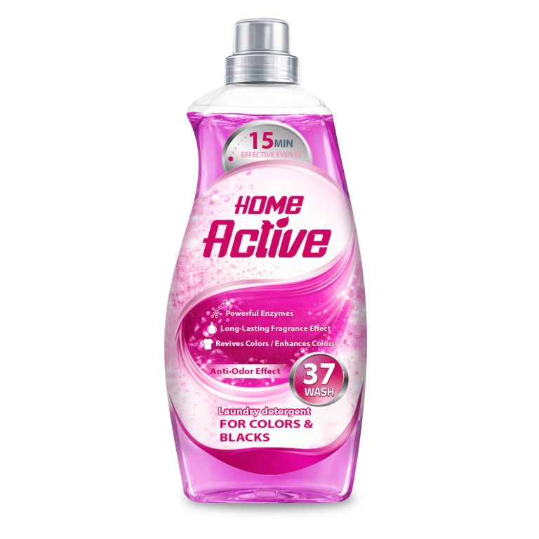 Home Active Fast Clean Liquid Laundry Detergent 1.5 lt Colors and Black