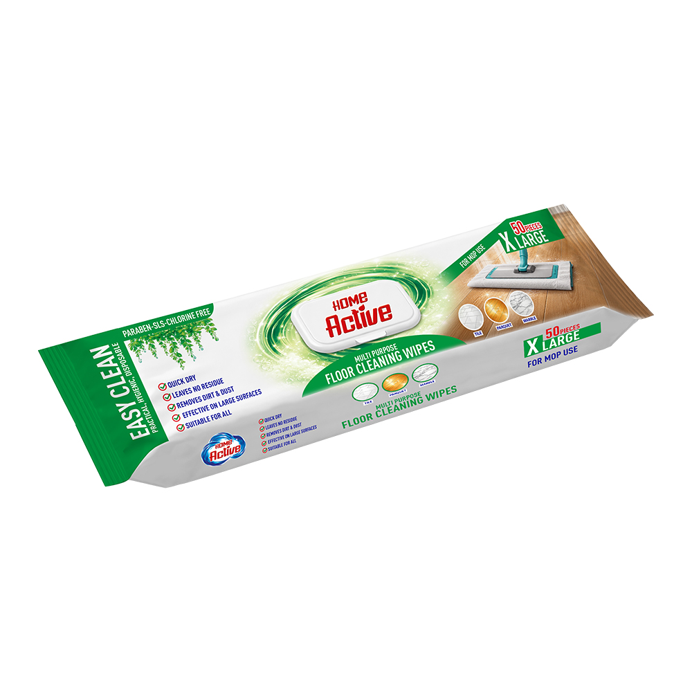 Ezel Premium Home Active Yüzey Temizleme Mop Mendili 50 li